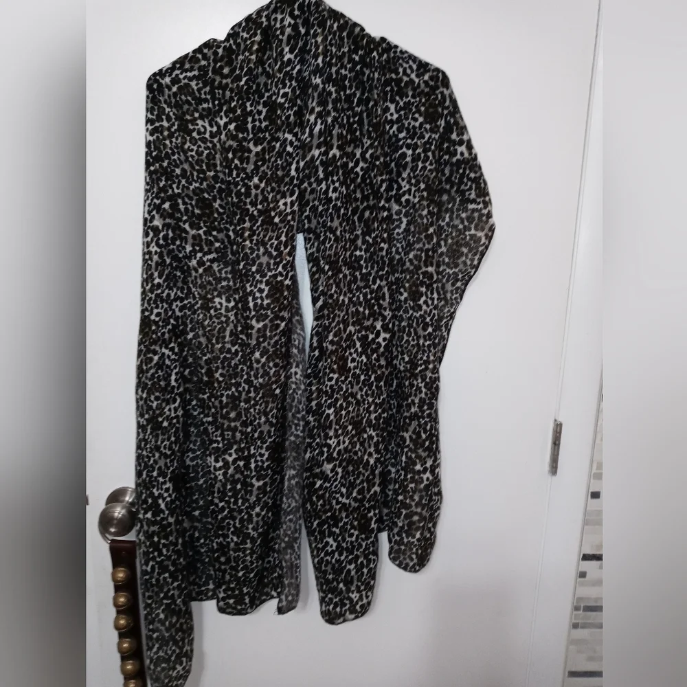 Cheetah print large Faux Fur Soft rectangular mutlifunctional scarf 73